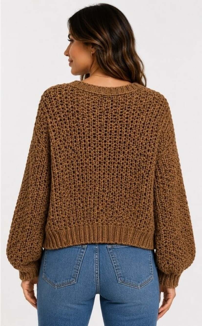 Fab'rik chunky-knit cardigan Toggle Closures Large Excellent Soft Oversized B7 - Picture 2 of 7